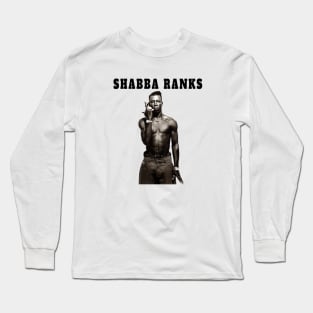 Shabba Ranks Jamaican 90s Dancehall General Jah Rastafari vintage Graphic Tee Hip Hop Poster vintage design, Singer TShirt Sweatshirt T-shirt LTL12 Long Sleeve T-Shirt